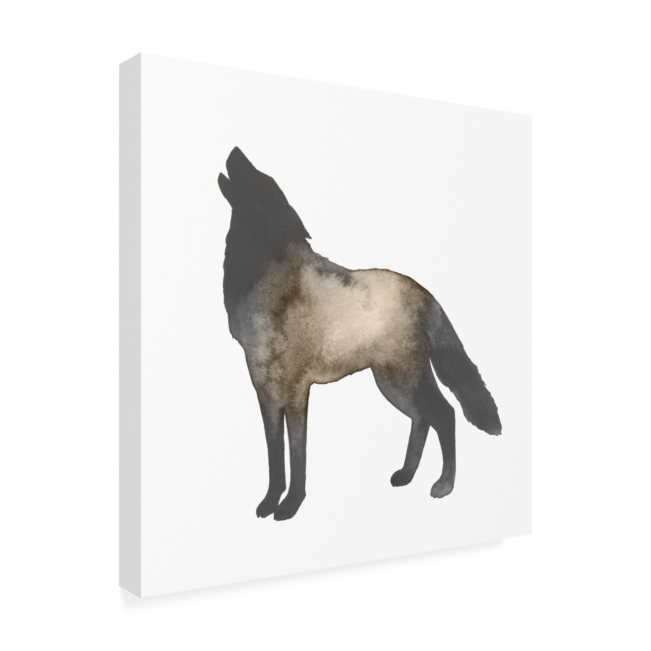 Canvas Wall Art - Grace Popp 'Sepia Animal Silhouette V' Wall Art for Living Room, Bedroom, or Office Décor by Trademark Fine Art - 35 x 35 Inches