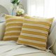 thumbnail image 1 of Bohemian decorative pillowcase, 2 sets of neutral striped pillowcase 18X18, yellow cotton linen pillowcase for sofa and living room, 1 of 3