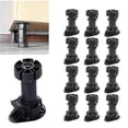 thumbnail image 1 of 12pcs Adjustable Height Plastic Cabinet Cupboard Foot Leg Kitchen Unit Cabinet Legs Plastic Adjustable Feet, 1 of 1