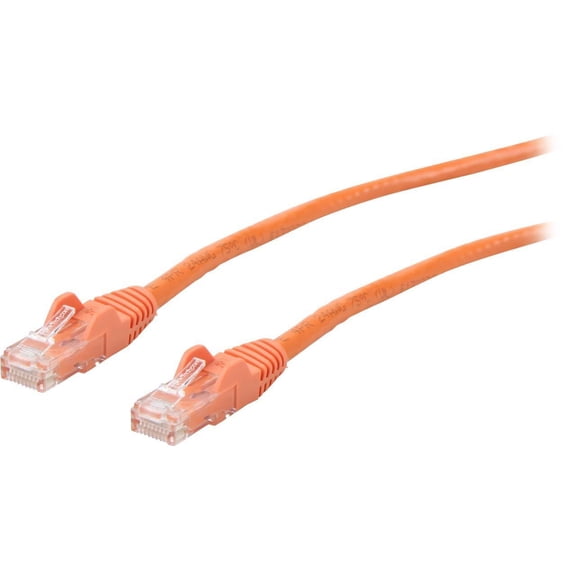 StarTech 12ft CAT6 Ethernet Cable - Orange CAT 6 Gigabit Ethernet Wire -250Mhz 100W PoE RJ45 UTP Network Patch Cord Snagless with Strain Relief (N6PATCH12OR)