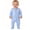 Pure Blue, variant on Unisex Babies Cotton Long Sleeve Footed Jumpsuit With Mitten Cuff Infant Girls Boys Zipper Fall Winter Onesie One-piece Clothes