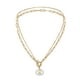 thumbnail image 2 of Collar para mujer, joyería para mujer, joyería para mujer, collar de acero inoxidable con perla redonda y estrella, personalidad, hermosa y elegante, collar de clavícula de acero de titanio, collar de, 2 of 5
