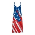 thumbnail image 4 of Robes Maxi d'Été pour Femmes 2022 Sans Manches Bretelles Spaghetti Col en V Imprimé Longue Robe de Plage Ample Robe de Soleil, 4 of 5
