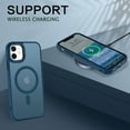 thumbnail image 3 of BENTOBEN iPhone 11 Case , 6.1" Slim Translucent Matte Magnetic Shockproof Protective Anti Slip Women Men Cover Case for iPhone 11 6.1 inch Dark Blue, 3 of 8
