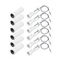 thumbnail image 3 of Uxcell E14 Bulb Socket with Wire 3 Inch Tall White Candle Covers Kit, 6 Sets, 3 of 6
