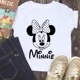 thumbnail image 3 of Serie Disney Mickey Minnie Anime Ropa Camiseta de algodón Niño Niño Niña Casual Verano Blanco Rosa Niños Camiseta Bebé Camisetas Kawaii, 3 of 4