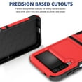 thumbnail image 2 of Galaxy Z Flip 4 Case, Allytech Military Grade Protective Anit-Scratch Shockproof Drop Proof Bumper Defender Back Cover Case for Samsung Galaxy Z Flip 4 5G - Red, 2 of 5