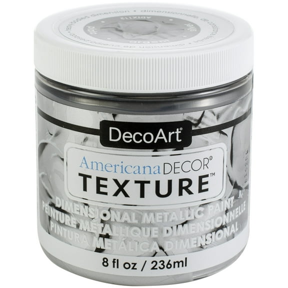 Americana Decor Texture Metallics 8oz-Silver