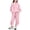 Pink, variant on YunPes Fashion Lounge Sets for Girls Wave Edge Crewneck Print Pullover Sweatshirt & Jogger Pants Casual Baggy Kids Fall Outfits