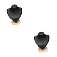 thumbnail image 3 of kurtrusly Collier Affichage Buste Lisse Stable pour Magasin Showroom Commode Noir S 2Set, 3 of 6