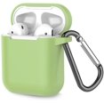 thumbnail image 1 of Coffea Protective Silicone Case with Keychain for AirPods 1 & 2 (Front LED Not Visible) (Matcha Green), 1 of 7