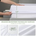 thumbnail image 5 of REGALWOVEN Twin Fitted Sheet Microfiber Bed Mattress Cover Deep Pocket, White, 5 of 6