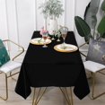 thumbnail image 3 of Black Tablecloth - 60X102 Inch Polyester Rectangle tablecloth,For 4 Foot Table In Washable Stain and Wrinkle Resistant,christmas tablecloth, 3 of 5