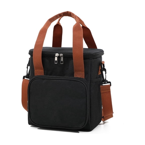Insulated Lunch Bag– Three Deck Expandable Lunch Box Tote Cooler Bag with Shoulder Strap, Lightweight Leakproof Soft Lunch Bag for Adult, Work, Travel, Picnic
