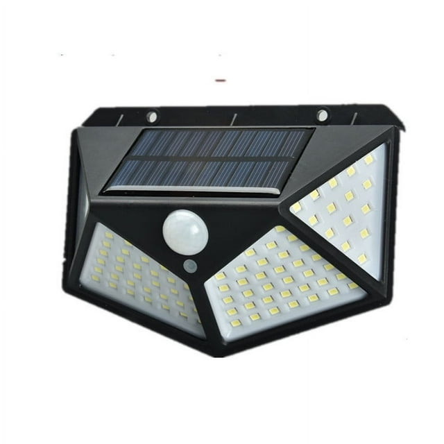 Luz solar para exteriores, luz de jardín, luz de inducción del cuerpo humano, luz de calle recargable de cuatro lados para el hogar, luz de pared, luz solar