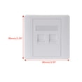 thumbnail image 6 of 2 Ports CAT6 Ethernet Wall Plate Outlet RJ45 LAN Port Computer Telephone Wall Mounting Outlet Wall Coupler Plate, 6 of 8