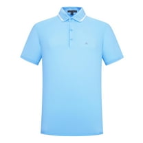 Pro X Gear Men's Premium Golf Polo – Silky Tech Nylon, Cooling, UV-Resistant, Quick-Dry Athletic Shirt for Golf, Tennis, and Casual Wear Sky Blue Large