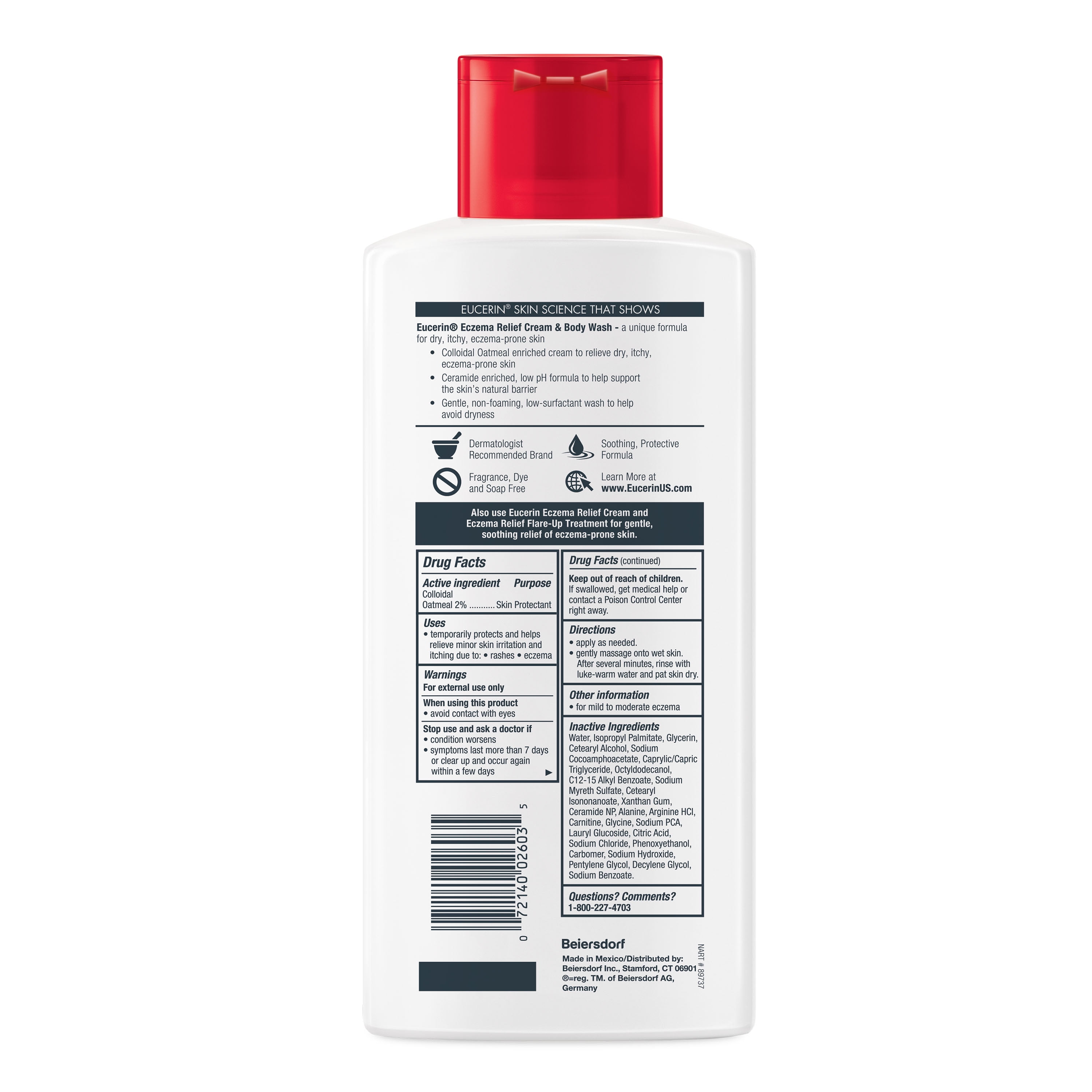 Eczema Relief Cream & Body Eczema Body Wash, 13.5 Fl Oz Bottle -