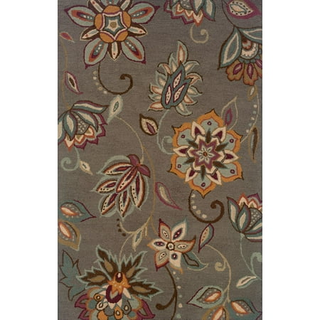 Sphinx Eden Area Rug 87111 Grey Wool Flowers 2  6  x 8  Rectangle Manufacturer: Sphinx RugsCollection: Eden RugsStyle:Eden: 87111 Grey Specs: 100% WoolOrigin: Made in IndiaThe Eden Area Rug collection from Sphinx by Oriental Weavers brings a touch of paradise into your home. This group of carpets utilizes classic designs elements  like florals and medallions  and modernizes them using bright colors and over-scaled elements. These beautiful rugs are hand-tufted from 100% Wool  in India  using large loops and a unique shearing technique to create a casual  soft foundation for any d�cor.