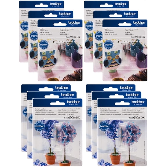 Paquete de 12 cuchillas Brother ScanNCut DX CADXBLD1 estándar y delgadas