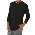 thumbnail image 1 of Yuyuzo Fall Tops for Men Basic Golf Shirts Active Workout Top Tees Notch V Neck Long Sleeve Solid Color Blouse, 1 of 5
