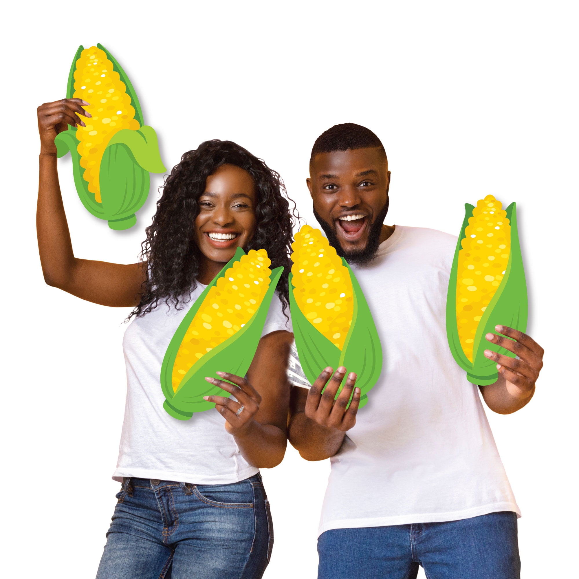 Big Dot of Happiness It's Corn - Yard Sign and Outdoor Lawn Decorations - Fall Harvest Party Yard Signs - Set of 8