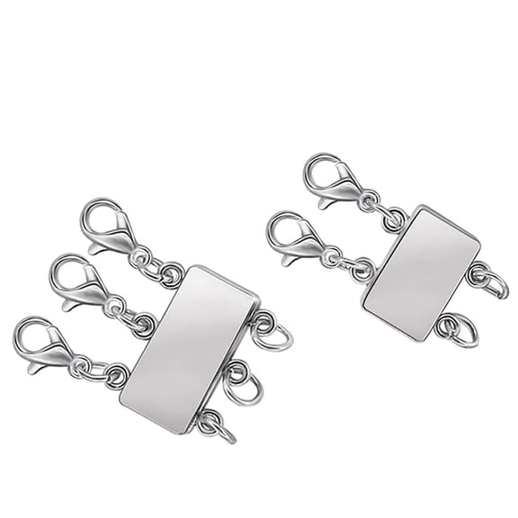 2/3 Strands Lock Clasp Multi Strands Lock Necklaces Connectors for Layered Necklace Jewelry Craft