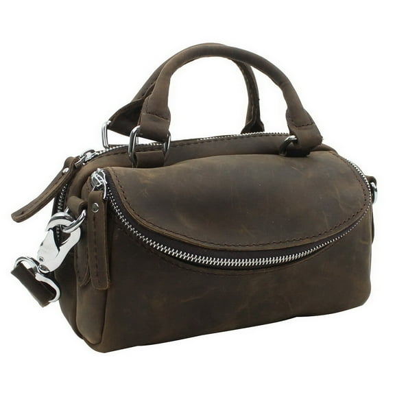 Vagarant Traveler 8.5" Cowhide Leather Cross-Body Handbag. LH14.DB