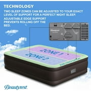 Beautyrest Duet 18” Queen Size Air Mattress with Dual Adjustable Built-in Pump - Blow Up Mattress Best for Camping, Guests, Travel