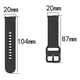 thumbnail image 2 of Correa 20mm Flat Hebilla Negra Para Haylou Solar Ls02, 2 of 4
