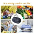 thumbnail image 3 of Hovmgk Portable Foldable Shopping Bag, Large-Capacity Reusable Grocery Pouch, Travel Tote Bag, Zipper Design 50bls Load-Bearing, Daily Shopping Supplies, Grocery/Clothes Storage & Reusability, 3 of 4
