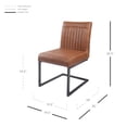 thumbnail image 3 of Ronan Modern Rustic Faux Leather Side Chair (Set of 2), Multiple Colors, 3 of 9