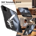 thumbnail image 2 of ELEHOLD Magnetic Case for Google Pixel 10 Pro Fold/Google Pixel 9 Pro Fold, Leather Texture Shockproof Cover with 360° Kickstand, Compatible with MagSafe Accessories,Black, 2 of 7