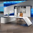 thumbnail image 4 of Corner Office Desks Reception Meeting Drawers Computer Executive Work Table Desktop Workbench Scrivania Cameretta Furniture My Lux Decor Round, 4 of 6