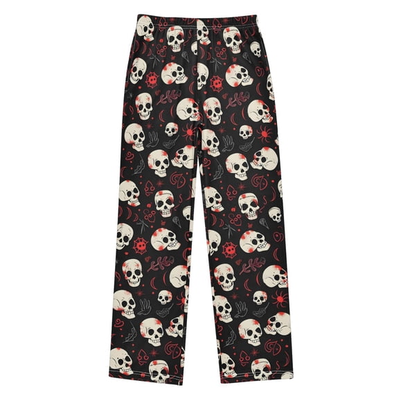 joogoo Doodle Skulls Kids Pajama Pants Pj Bottoms Boy Girls Sleepwear Lounge L