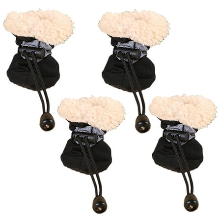 Dog Shoes Paw Protection  4X Winter Warm Pet Puppy Reflective Snow Boots  Anti Slip Dog Shoes Washable Dog Boots for Small And Medium Large Pets Dogs