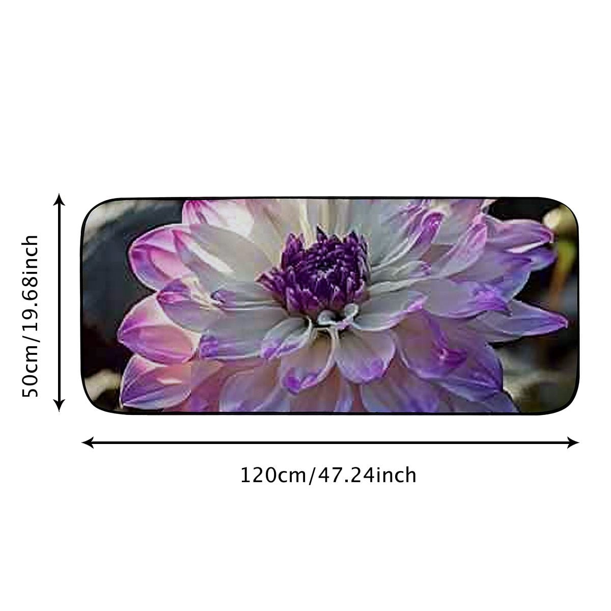 PHYHOO Doormat Floor Rug/Mat- Dahlia Flower Garden Plant Nature Blooming Decorative Door Mat, Door Mat with Non-Slip Rubber Backing, Easy Cleaning, Traps Dirt, Rug for Entry, Patio