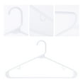 thumbnail image 3 of Unique Bargains Plastic Space Saving Clothes Hanger 10 Pcs White, 3 of 6