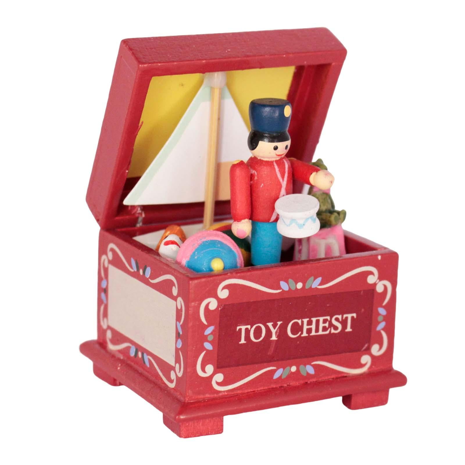 Dolls House Toys Chest Full of Toy Miniature Nutcracker Figure Crafts Project for Dollhouse