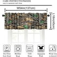 thumbnail image 2 of Forest Camo Valance Curtains, Camouflage Conifer Oak Branches Leaves Military Hunting Mossy Country Camp Cabin Window Valance for Home Farmhouse Kitchen Bedroom Living Room 54x18inch, 2 of 6