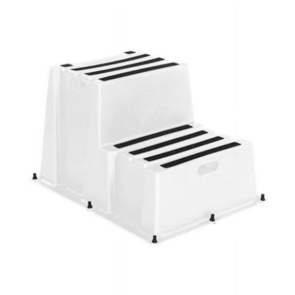 Vestil SPN-2-WT Marine Step Poly Nestable with 2-Step - White