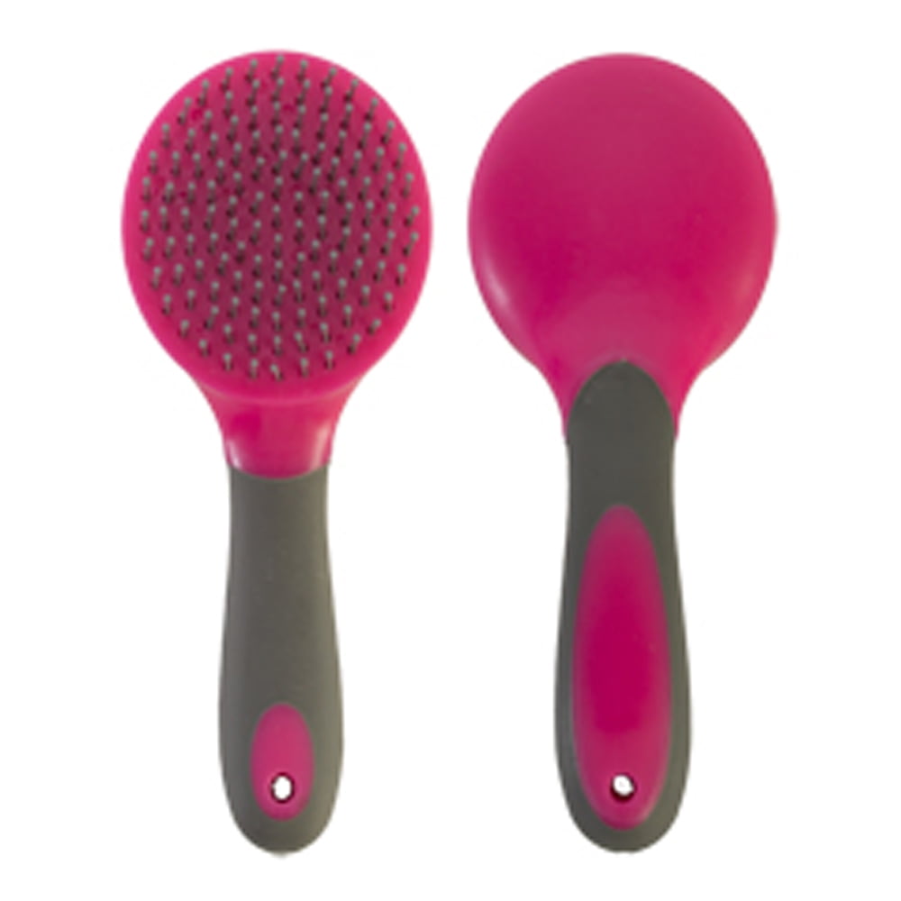 Hilason Soft Touch Horse Mane & Tail Brush Rose Grey
