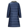 thumbnail image 5 of FNFYFH Women's Long Puffer Jackets Lightweight Quilted Jacket Stand Collar Reversible Outerwear Winter Warm Down Coat, 5 of 7