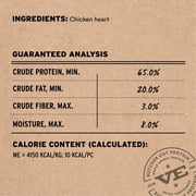 Vital Essentials Freeze Dried Raw Chicken Hearts Cat Treats | Single Ingredient | Grain Free, Healthy Treats for Cats, 0.8 oz bag