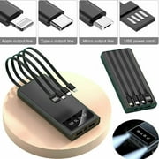 Portable 20000mah Power Bank USB-C LED Battery Charger For iPhone Samsung Phone