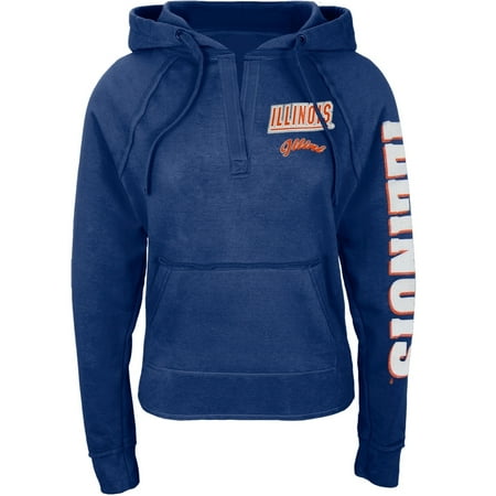 Illinois Fighting Illini Glass - Illinois Fighting Illini - Glitter Team V-Neck Juniors Pullover Hoodie