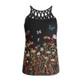 thumbnail image 5 of T-Shirts for Women Trendy,Women Summer Floral Tank Tops Loose Casual Sleeveless Tunic Loose Fit Hollow Out Halter Neck Blouse Shirts, 5 of 5