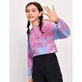 thumbnail image 3 of Vedolay Hoodies for Girl Kid Girl Tie Dye Hoodies Long Sleeve Crew Neck Pulllover Top,C 6-7 Years, 3 of 5