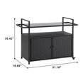 thumbnail image 6 of Versatile Utility Rustic Charm Smooth 360-Degree Wheels Outdoor Serving Cart for BBQs, Garden Parties, and More, 6 of 15