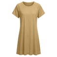 thumbnail image 5 of Edvintorg Maternity Nursing Dress Women Short Sleeve Crewneck Loose Comfy Breastfeeding Pregnant Dresses Pregnancy Clothes for Women Khaki XXL, 5 of 8